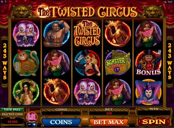 twisted circus video slot